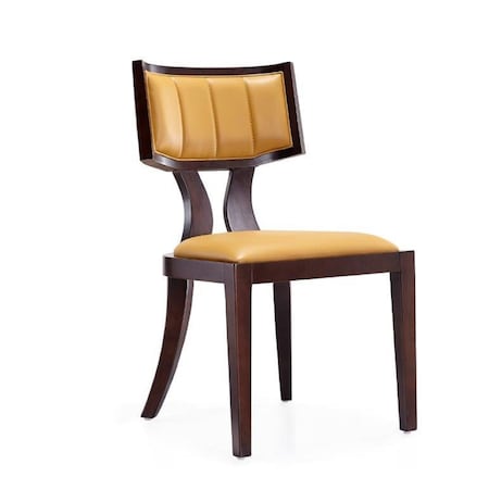 Manhattan Comfort Pulitzer Dining Chair (Set of Two) in Camel and Walnut DC001-CL